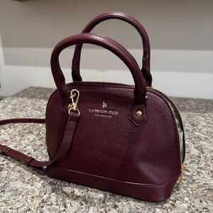London Fog Burgundy Crossbody Bag
